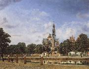 Jan van der Heyden View of the Westerkerk,Amsterdam oil painting on canvas